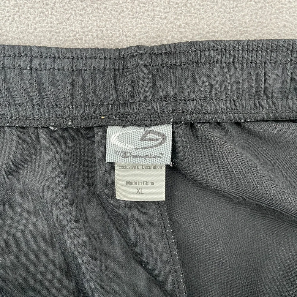 C9 By Champion Track Pants Men XL Black Straight Leg Drawstring Athletic Running